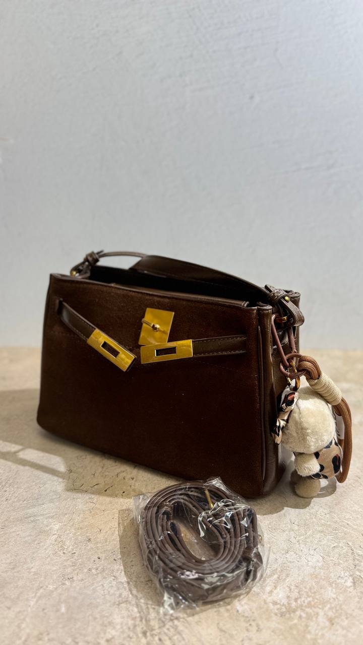 Luxury Elegance Suede & Leather Handbag