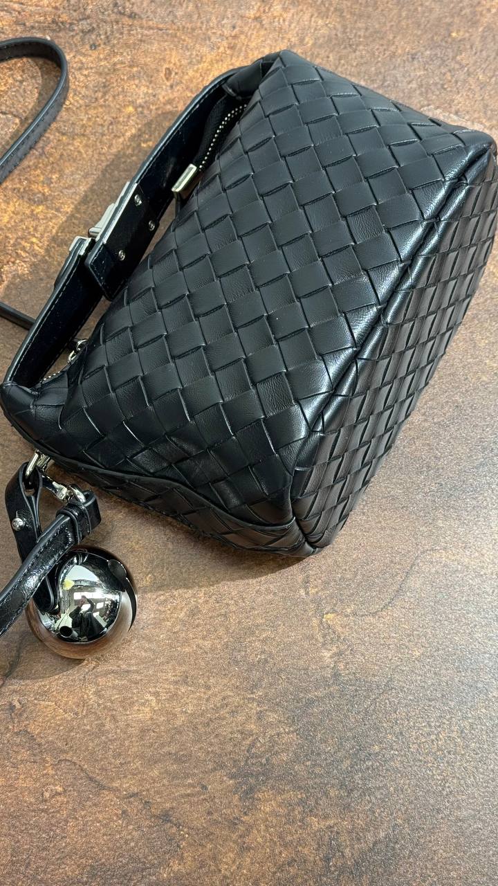 Iconic Texture | Genuine Leather Bag with Signature Weave
