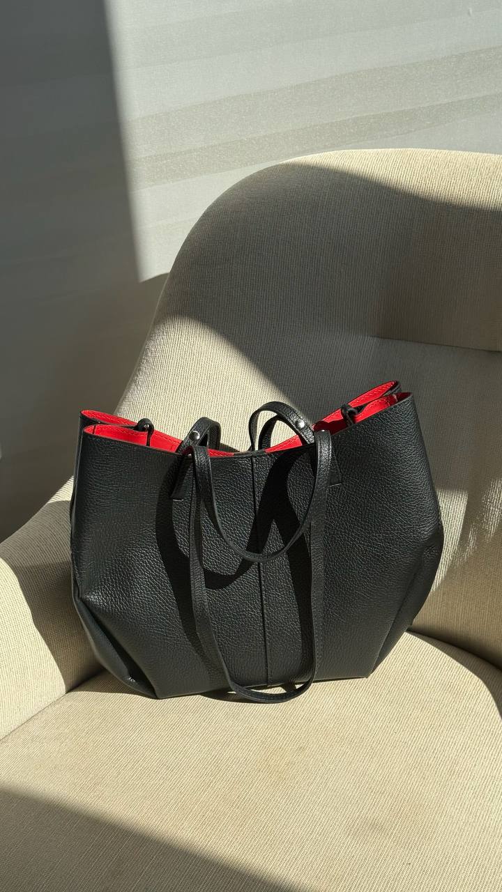 Italian genuine leather bag. Shopper