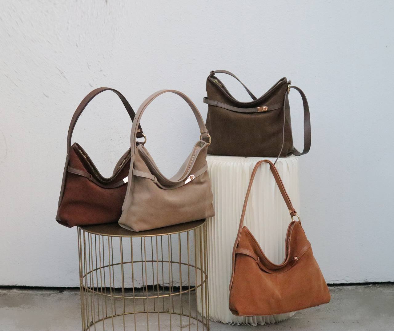 Genuine Leather and Suede Bag — Perfection of Style and Elegance