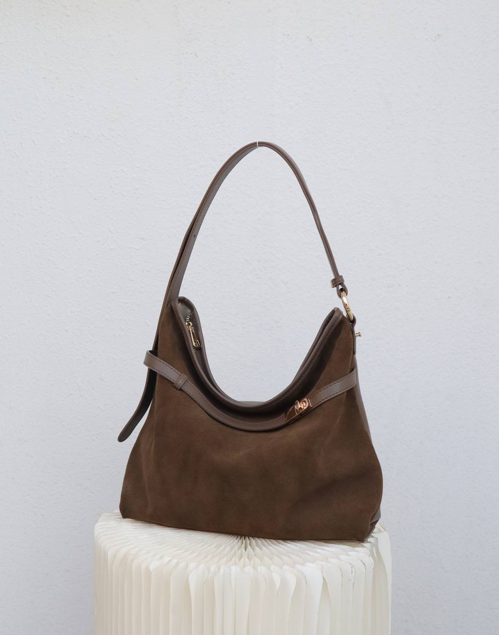 Genuine Leather and Suede Bag — Perfection of Style and Elegance