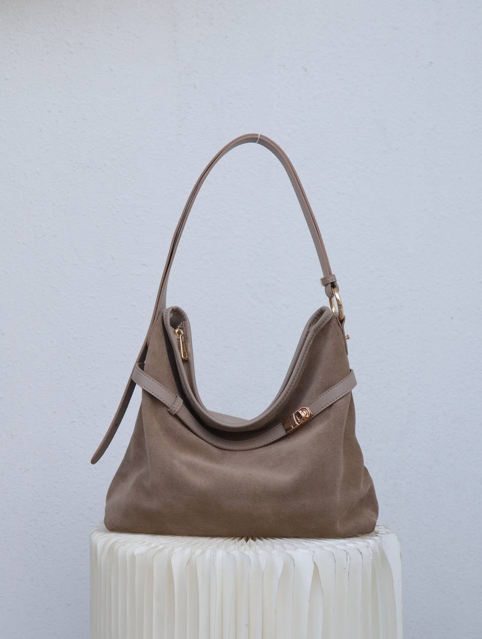 Genuine Leather and Suede Bag — Perfection of Style and Elegance