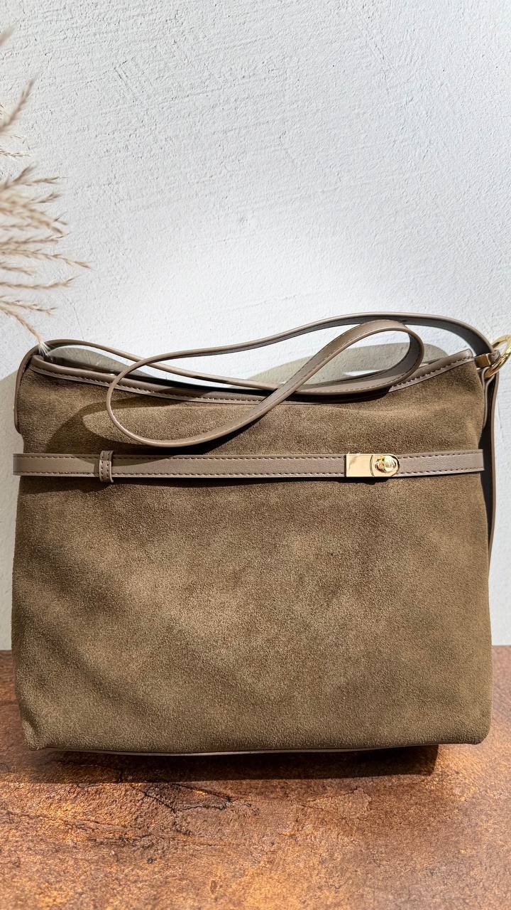 Genuine Leather and Suede Bag — Perfection of Style and Elegance