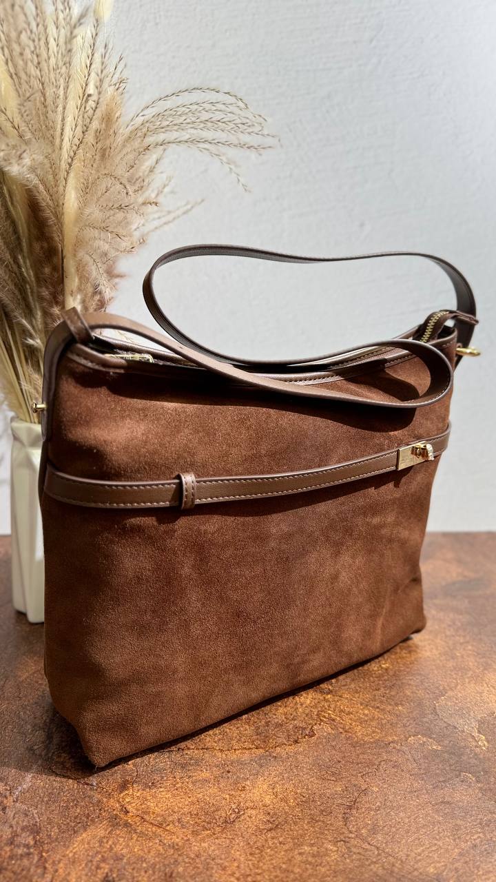 Genuine Leather and Suede Bag — Perfection of Style and Elegance