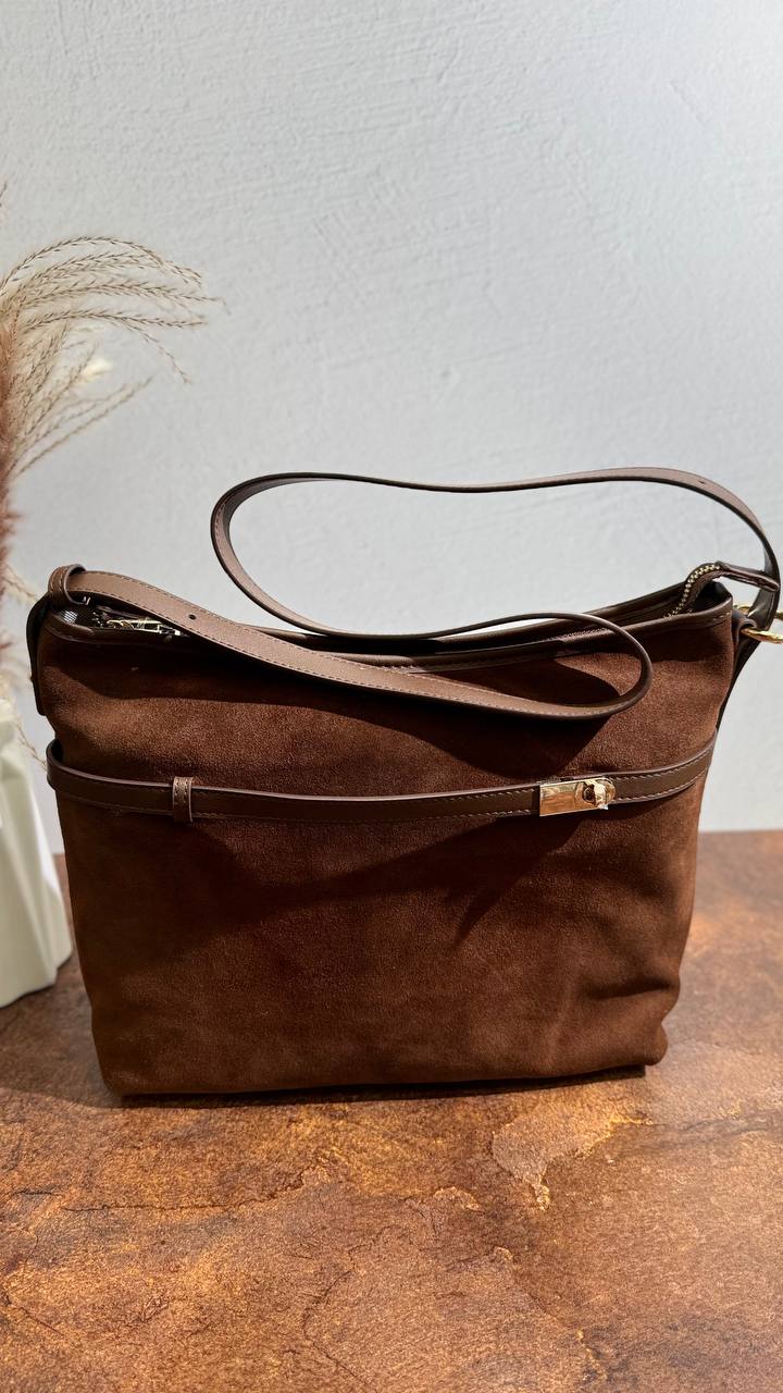 Genuine Leather and Suede Bag — Perfection of Style and Elegance