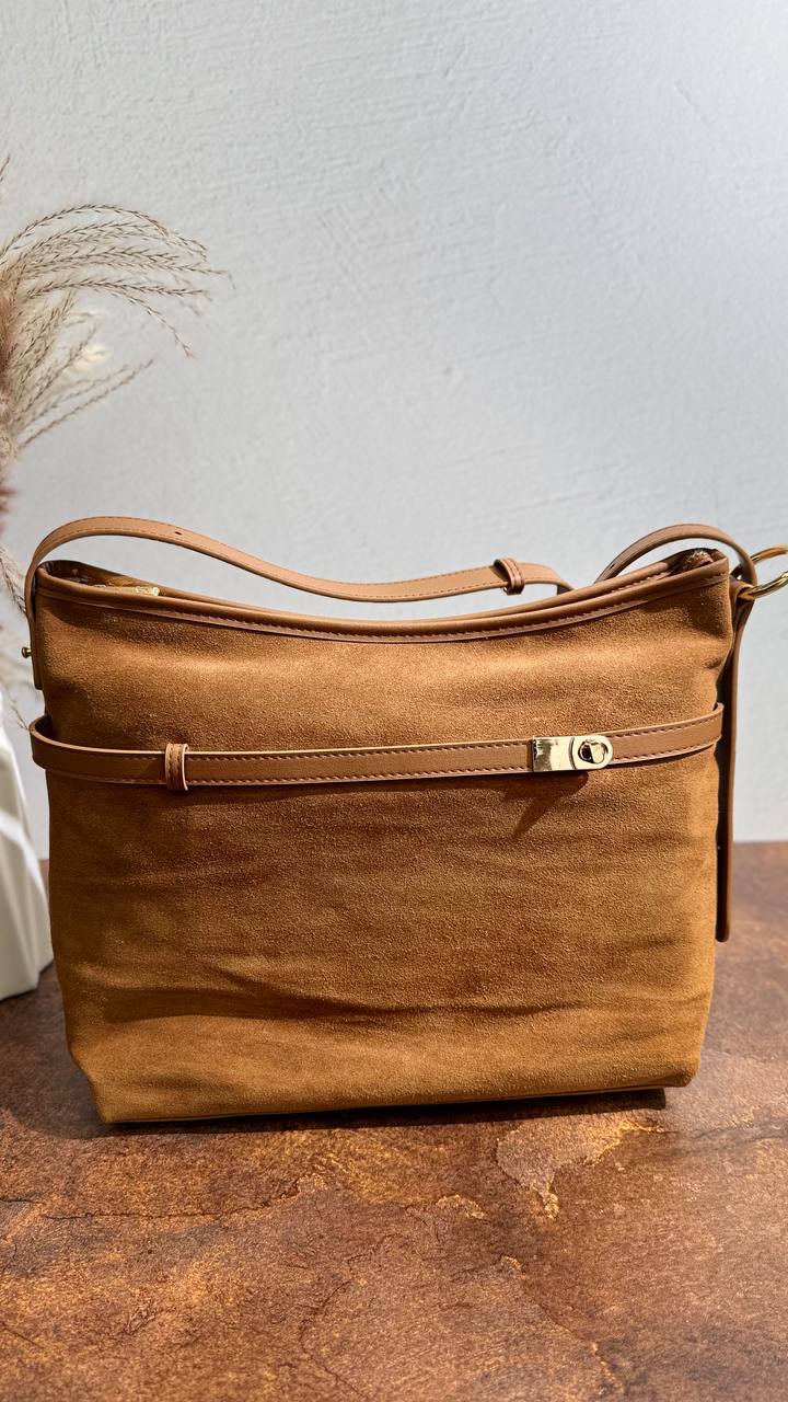 Genuine Leather and Suede Bag — Perfection of Style and Elegance