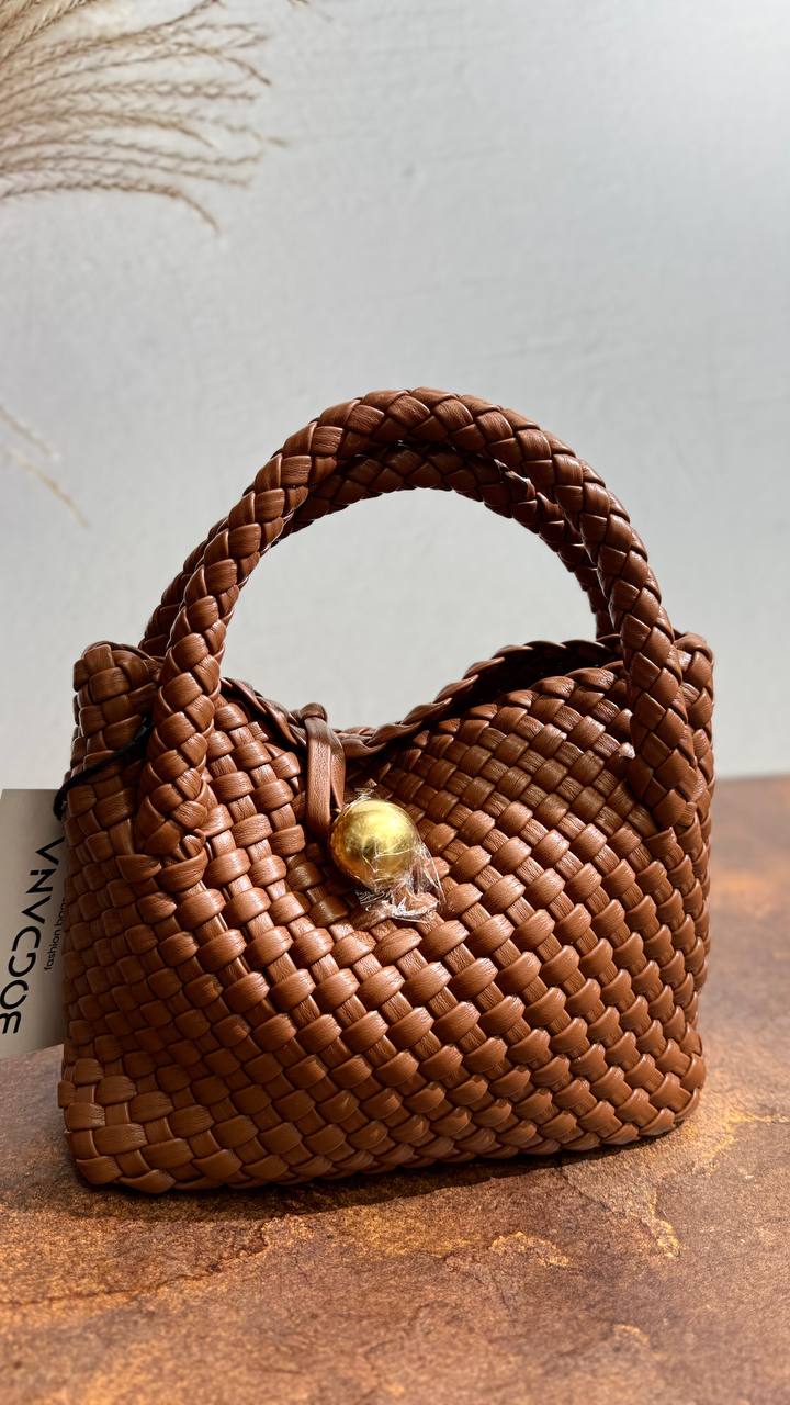 Braided Eco-Leather Bag by Bogdana Fashionbags