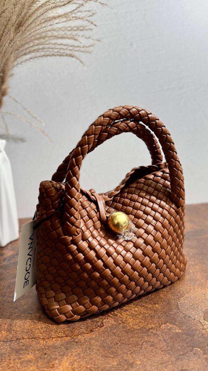 Braided Eco-Leather Bag by Bogdana Fashionbags