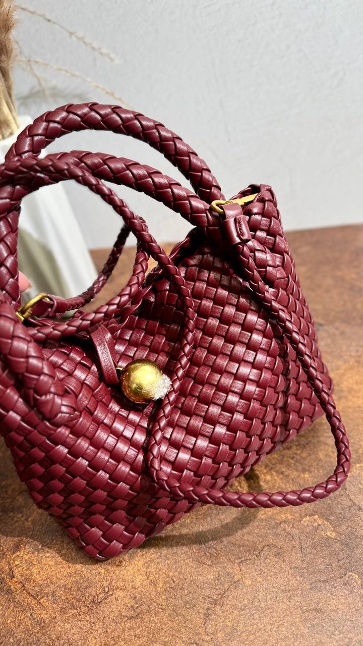 Braided Eco-Leather Bag by Bogdana Fashionbags