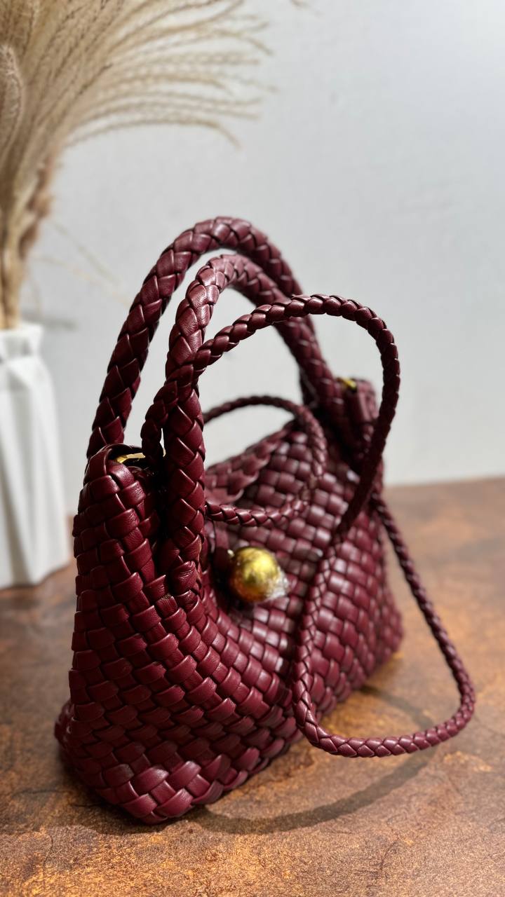 Braided Eco-Leather Bag by Bogdana Fashionbags