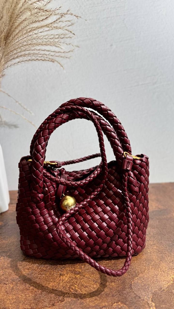 Braided Eco-Leather Bag by Bogdana Fashionbags