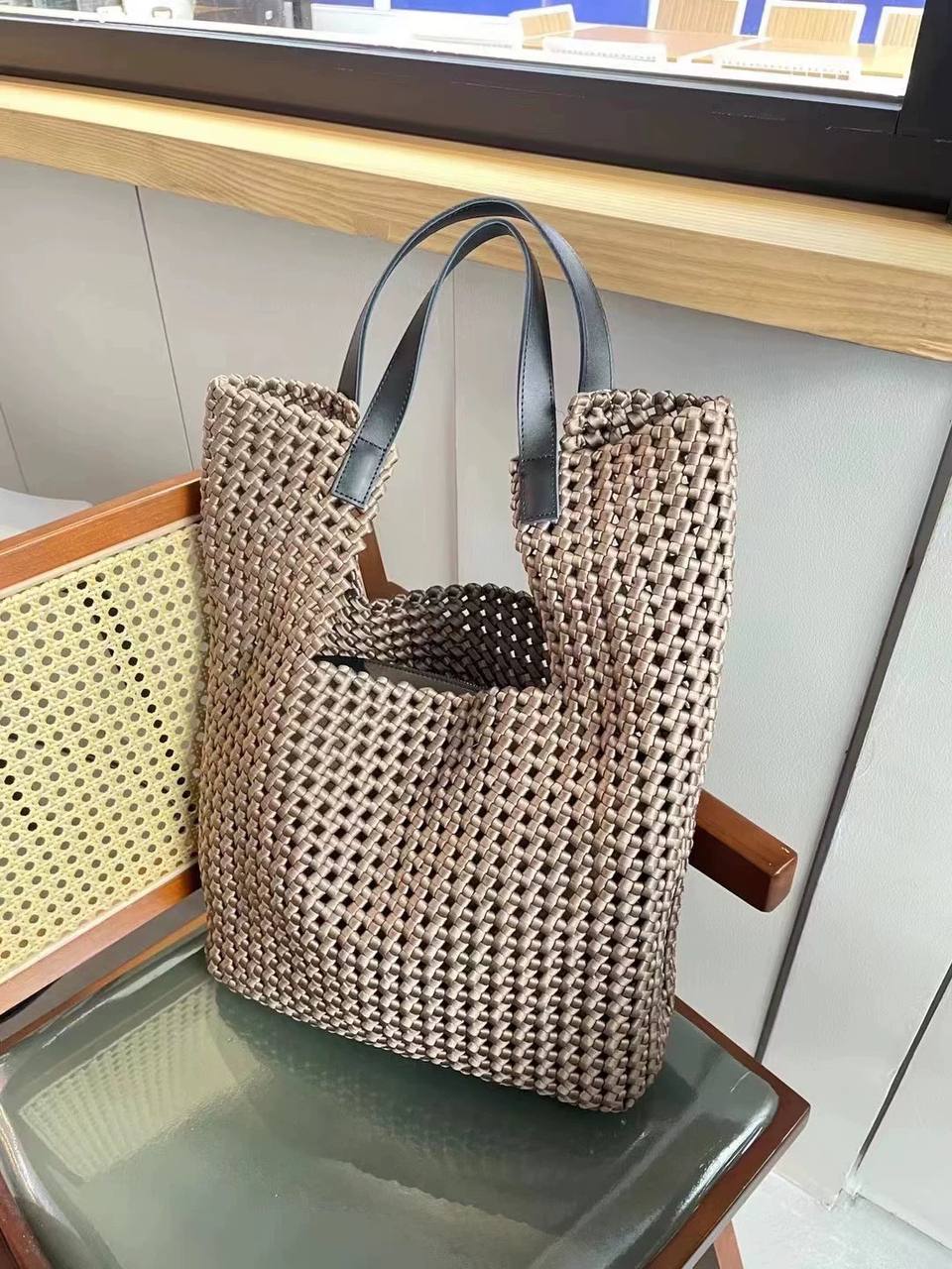 WovenGrace Shopper | Handwoven Tote by Bogdana Fashionbags