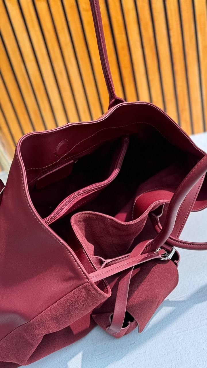 La Forma — Genuine Leather & Suede Soft Tote Bag