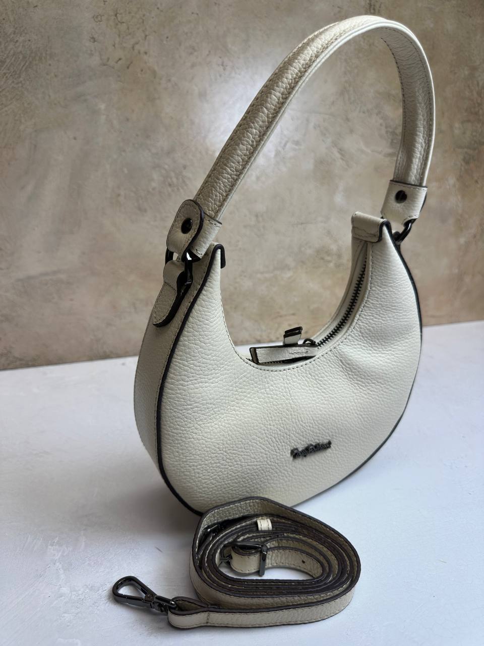 Moonlight Chic – Genuine Pebbled Leather Bag by Tony Bellucci