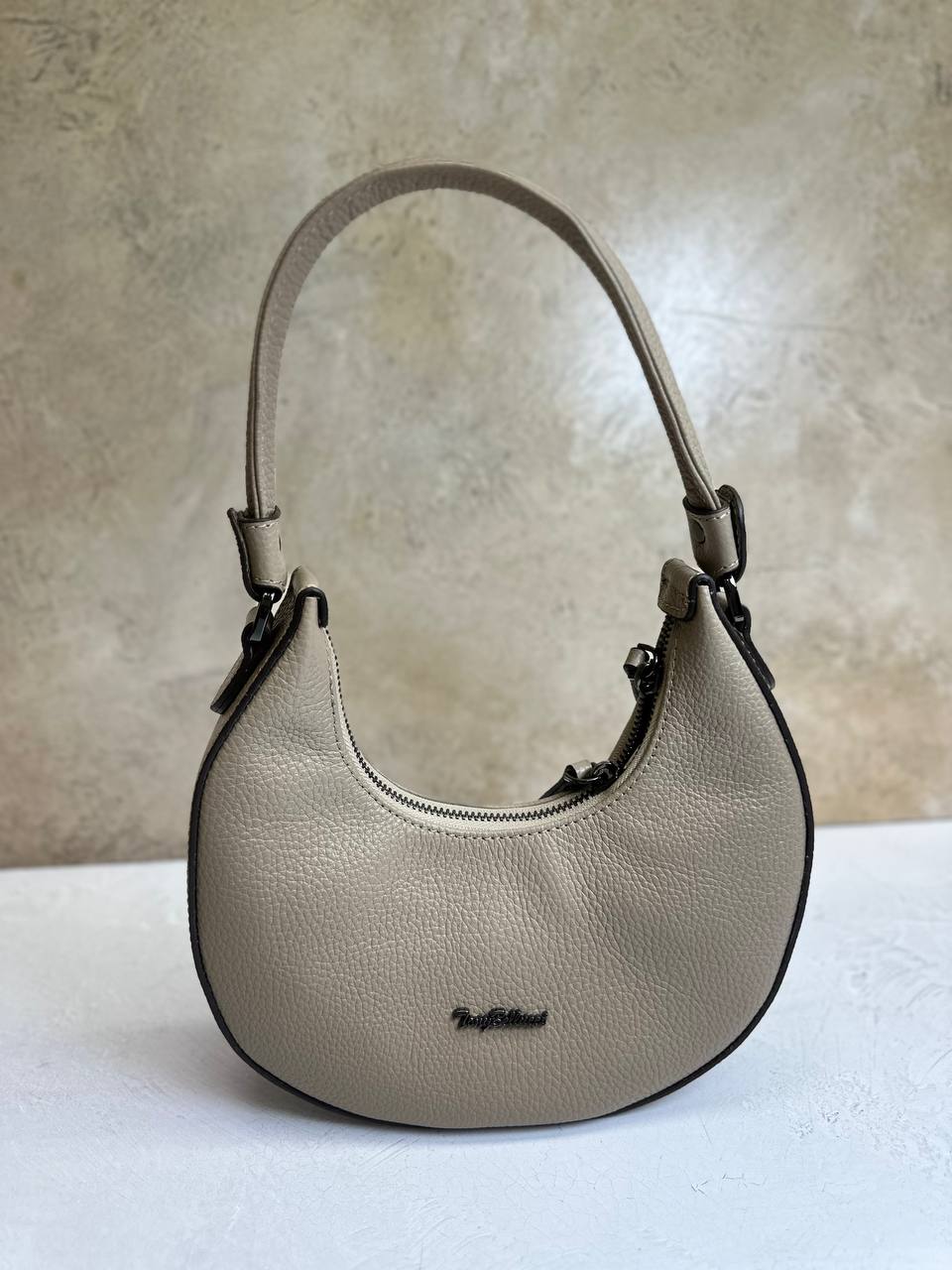 Moonlight Chic – Genuine Pebbled Leather Bag by Tony Bellucci