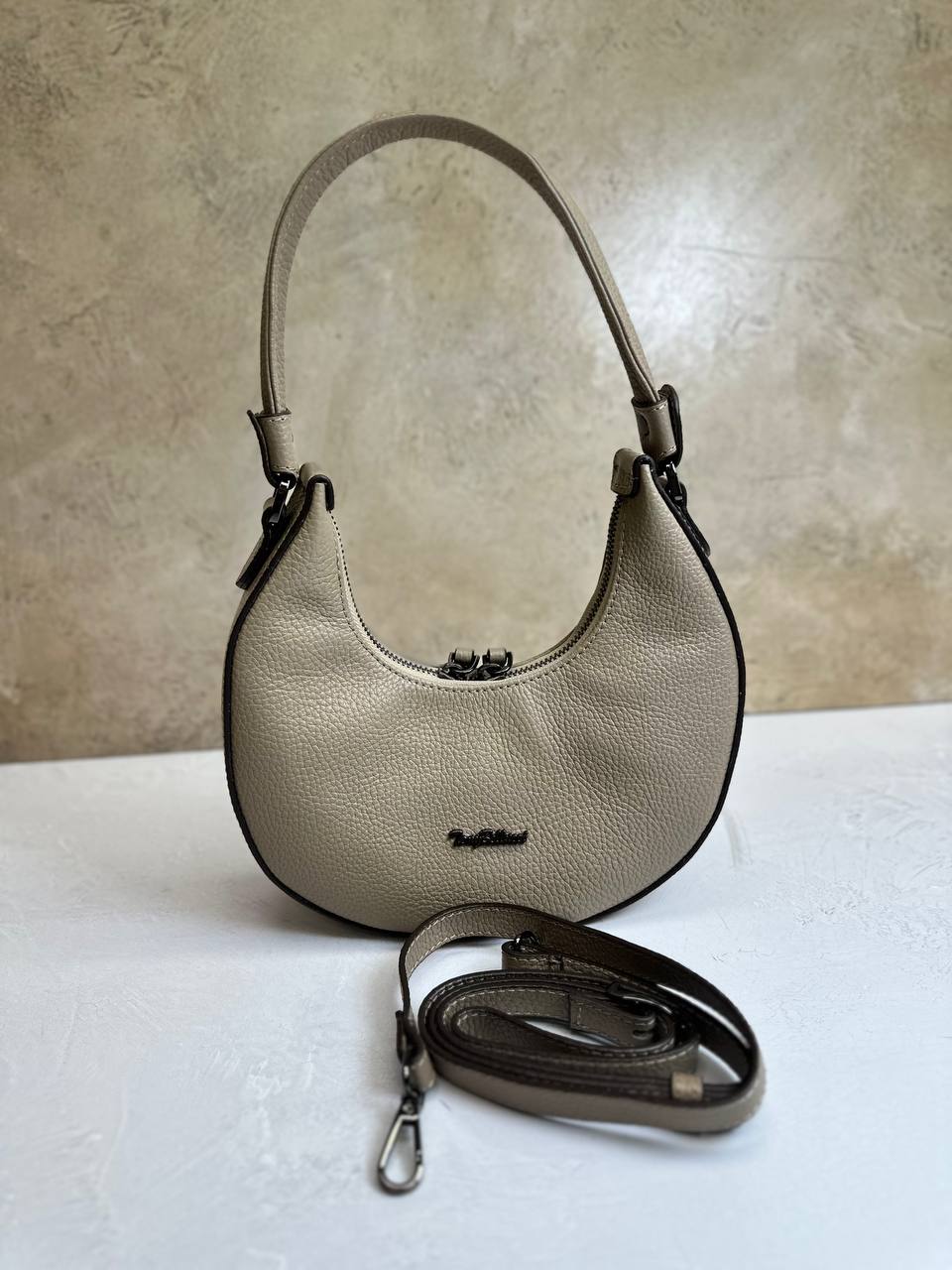 Moonlight Chic – Genuine Pebbled Leather Bag by Tony Bellucci
