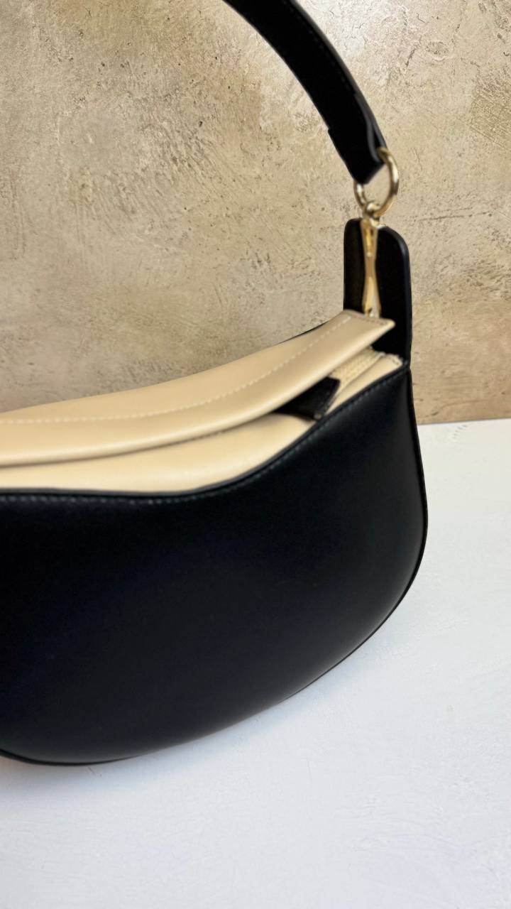 Luna – Crescent Shoulder Bag Made of Genuine Leather | Elegant Minimalist Handbag