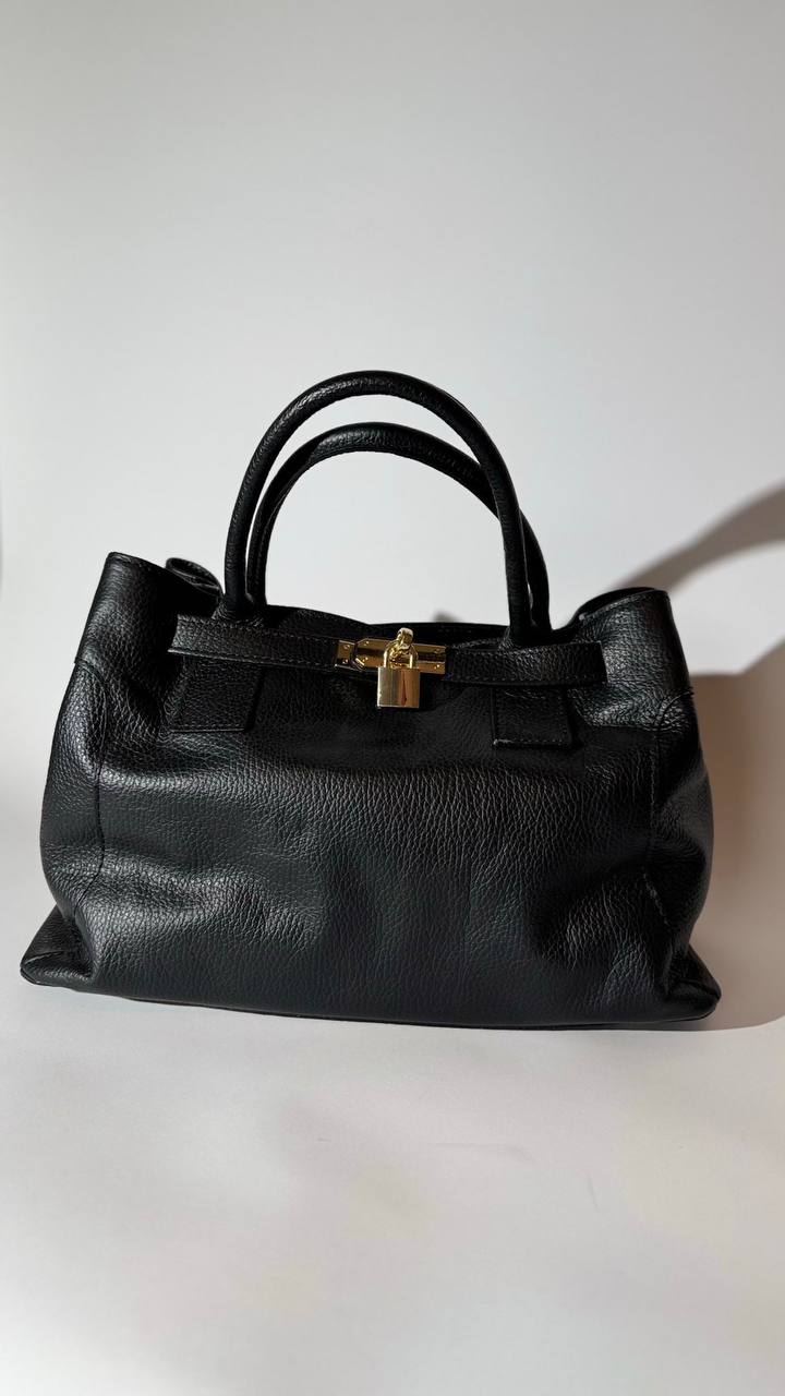 Bogdana Firenze – Genuine Leather Bag, Made in Italy 🇮🇹 (Black & Red)