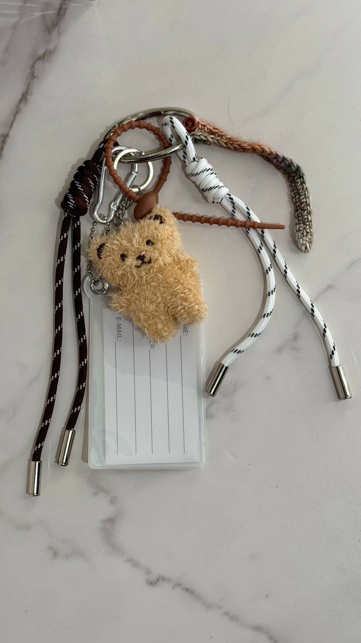 Cute bear is an adorable keychain for a bag