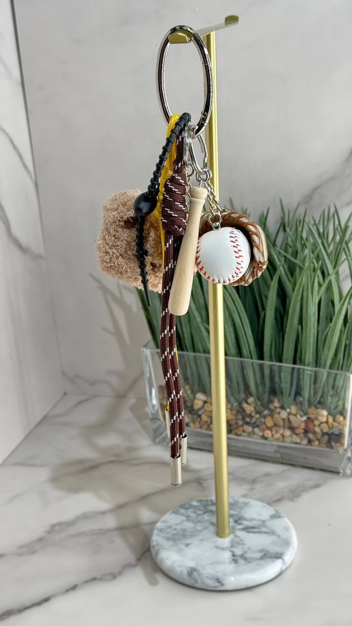 Baseball charm for bag