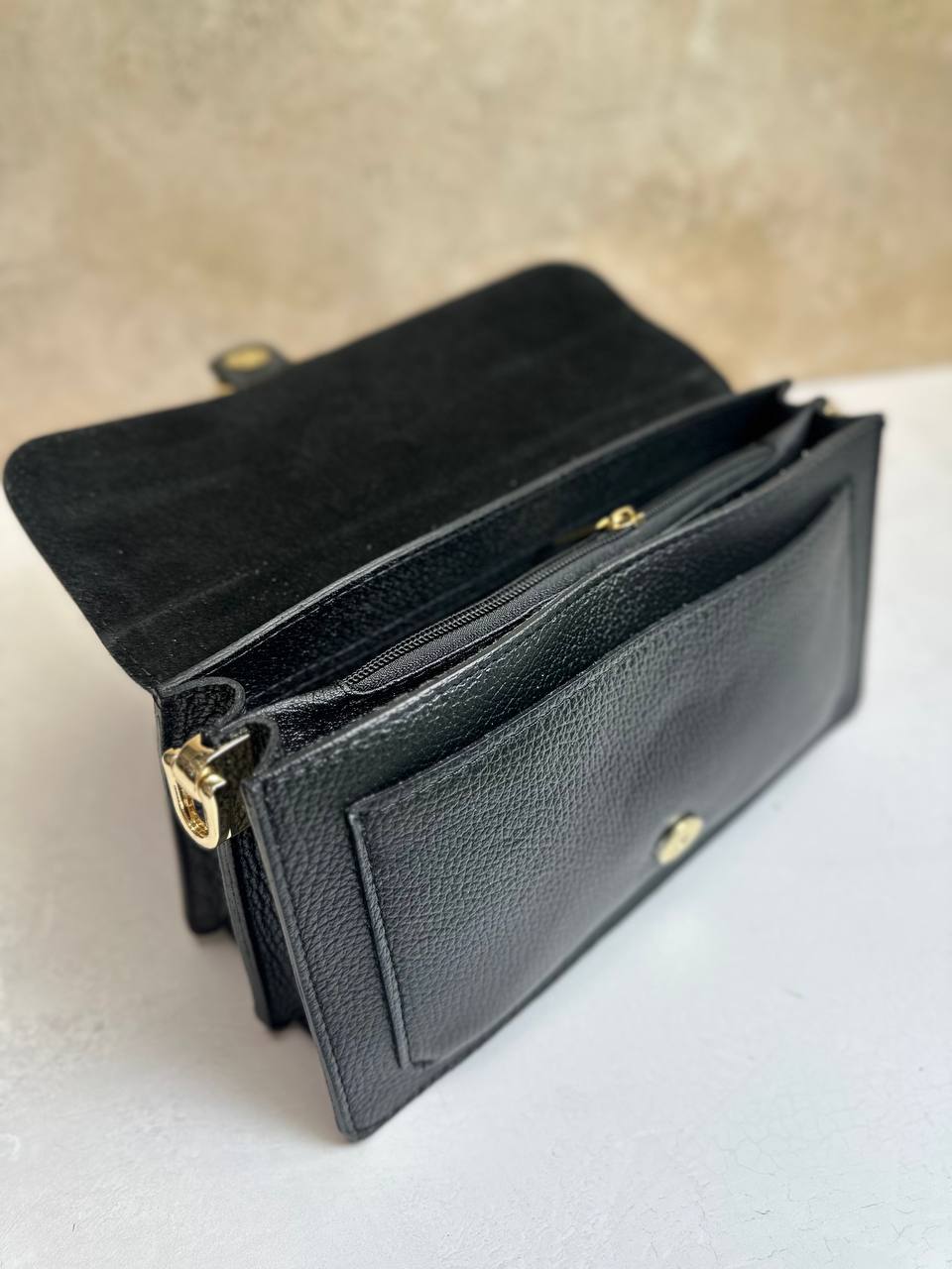 Elegance Collection – Women's Genuine Leather Clutch Bag with Buckle