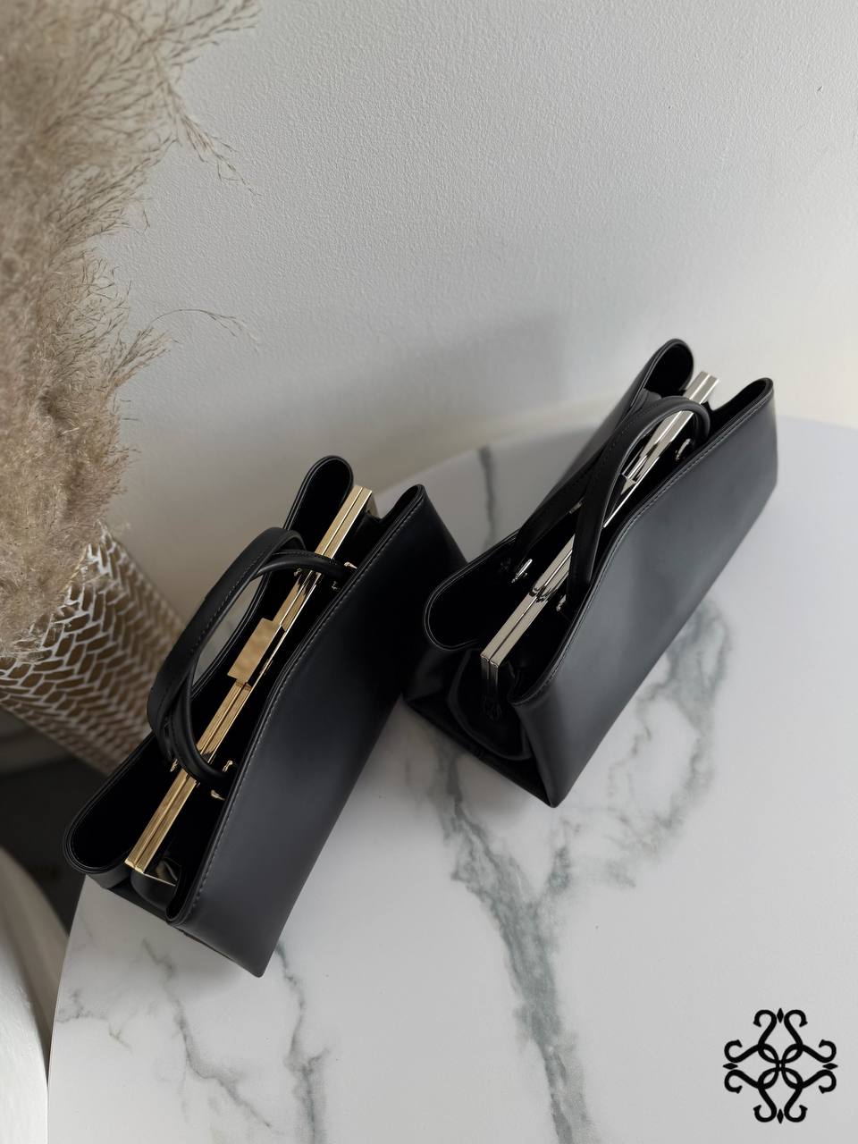Milano Frame — Genuine Leather Structured Handbag