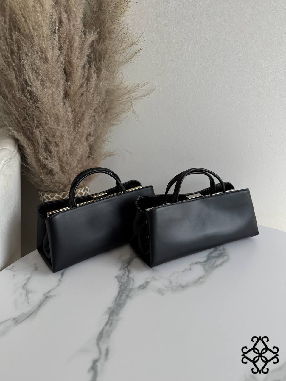 Milano Frame — Genuine Leather Structured Handbag