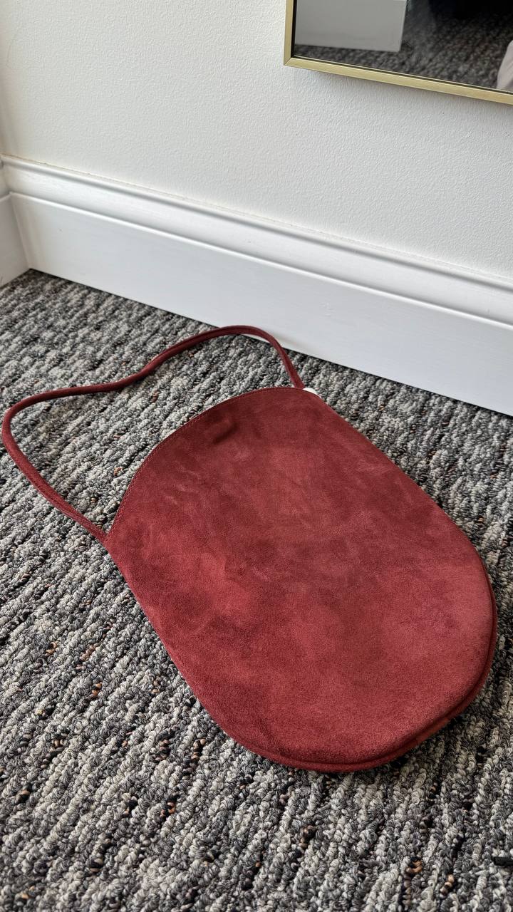 “Suede Chic” – Compact Natural Suede Shopper