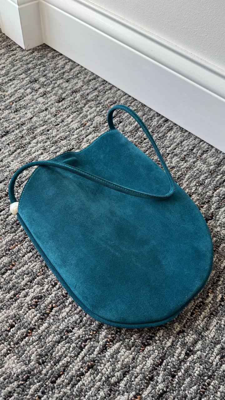 “Suede Chic” – Compact Natural Suede Shopper