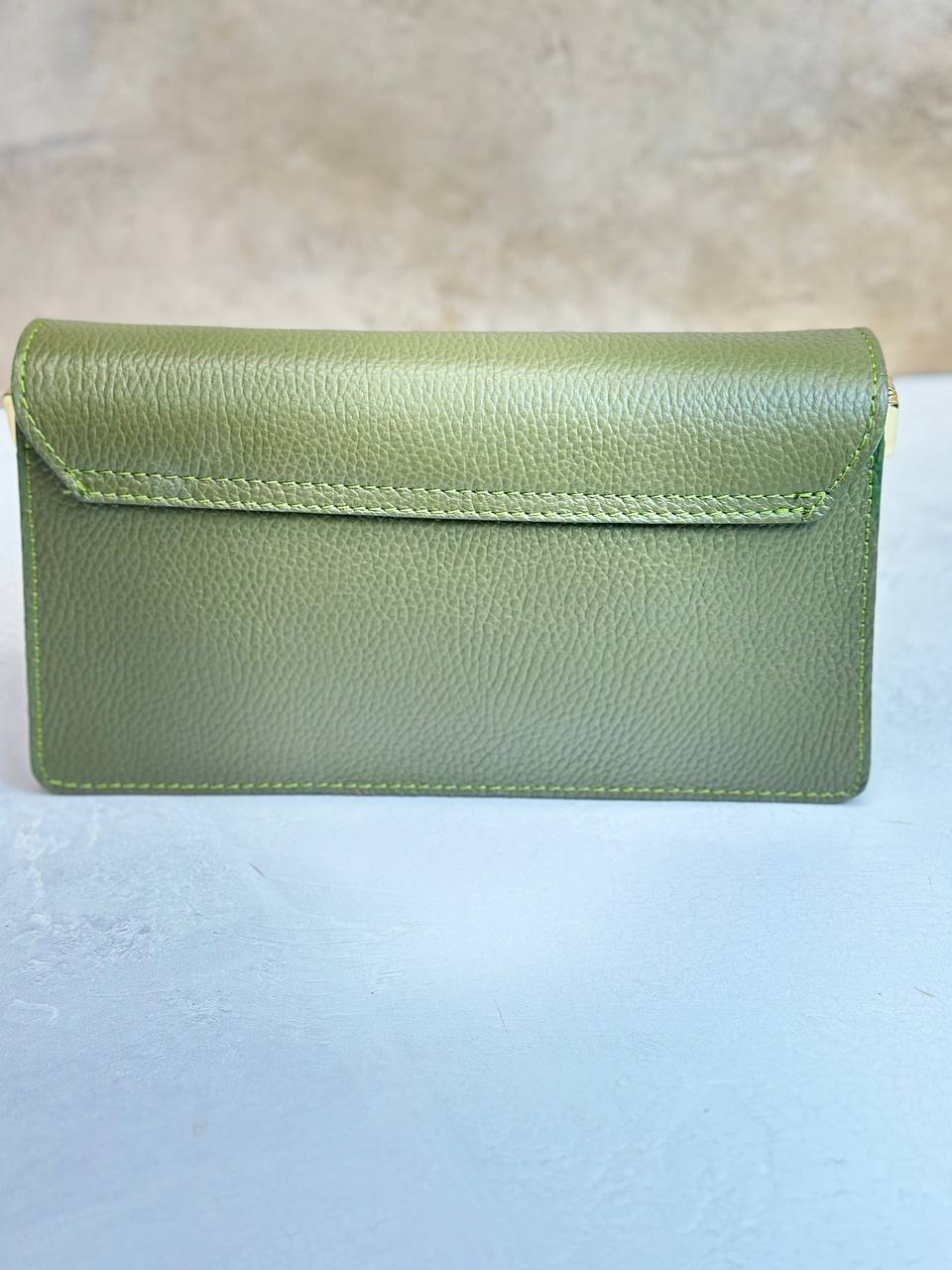 Elegance Collection – Women's Genuine Leather Clutch Bag with Buckle