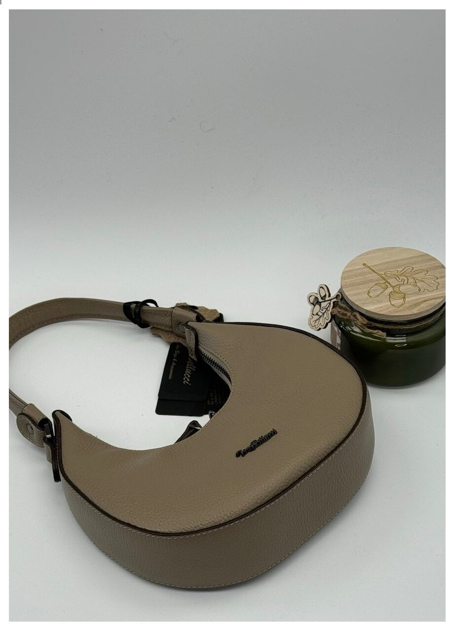 Moonlight Chic – Genuine Pebbled Leather Bag by Tony Bellucci