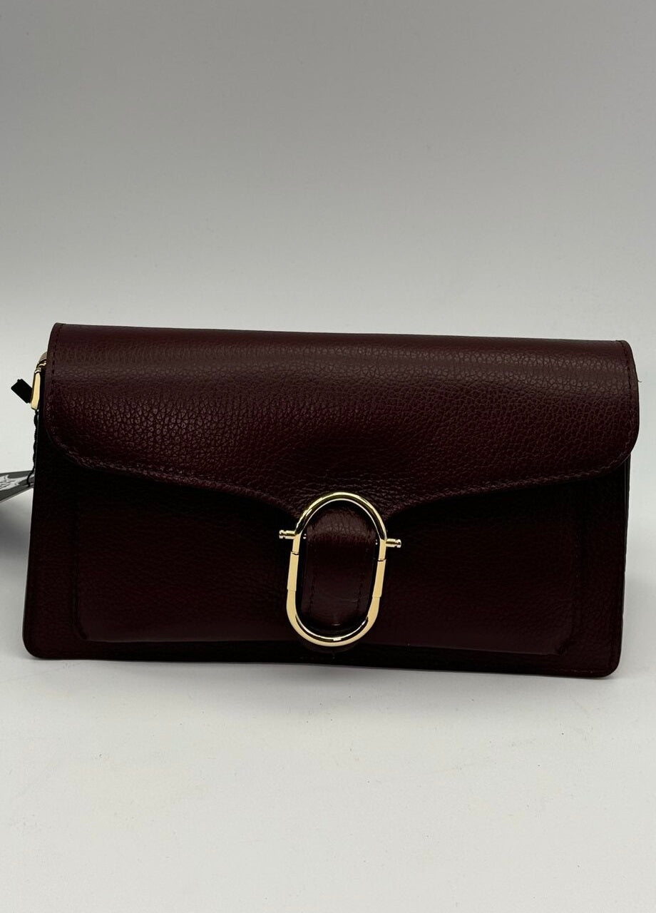 Elegance Collection – Women's Genuine Leather Clutch Bag with Buckle