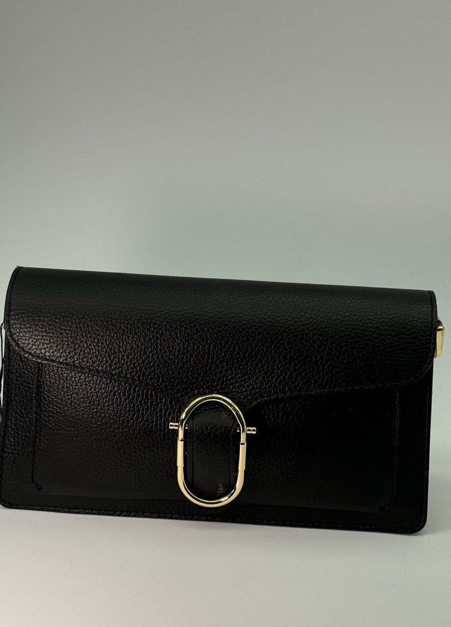 Elegance Collection – Women's Genuine Leather Clutch Bag with Buckle