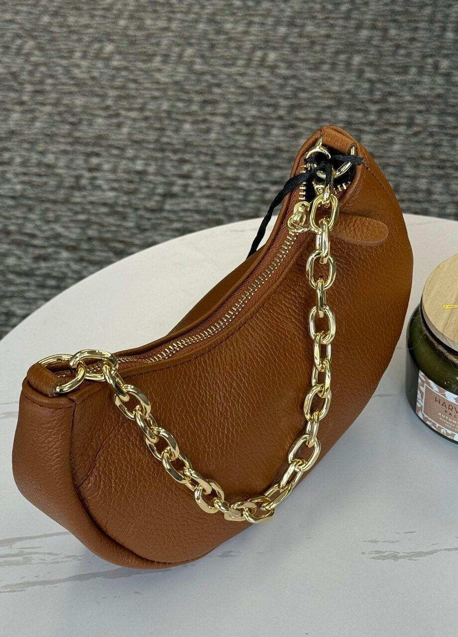 “Graceful Chain” - Genuine Leather Bag