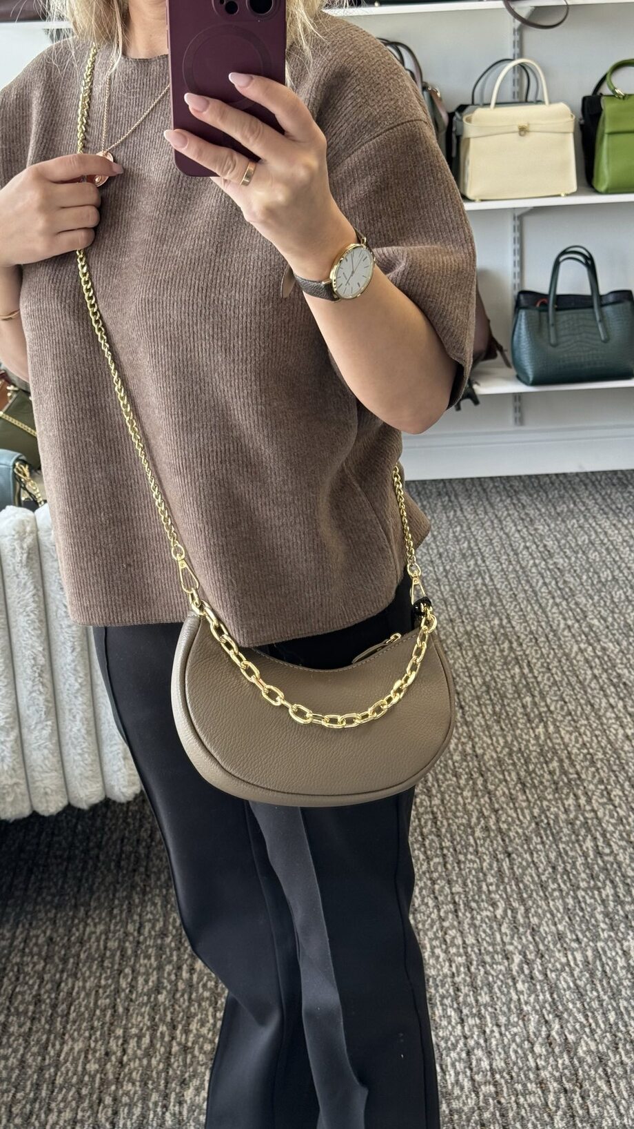 “Graceful Chain” - Genuine Leather Bag