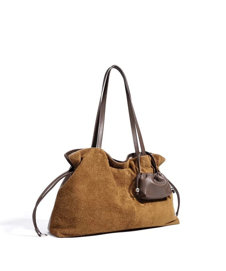 Heritage Suede — Genuine Leather & Suede Tote Bag