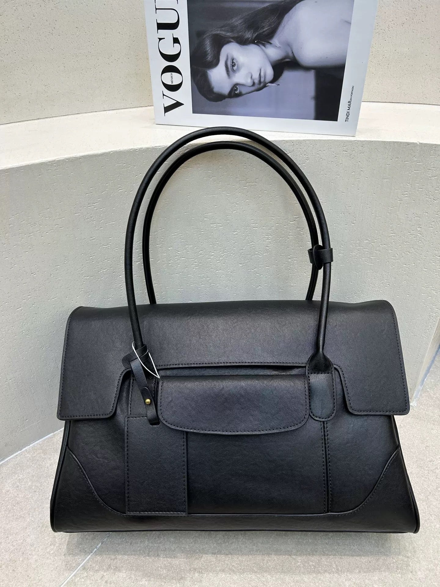 Silhouette Noir Genuine Leather Shoulder Bag