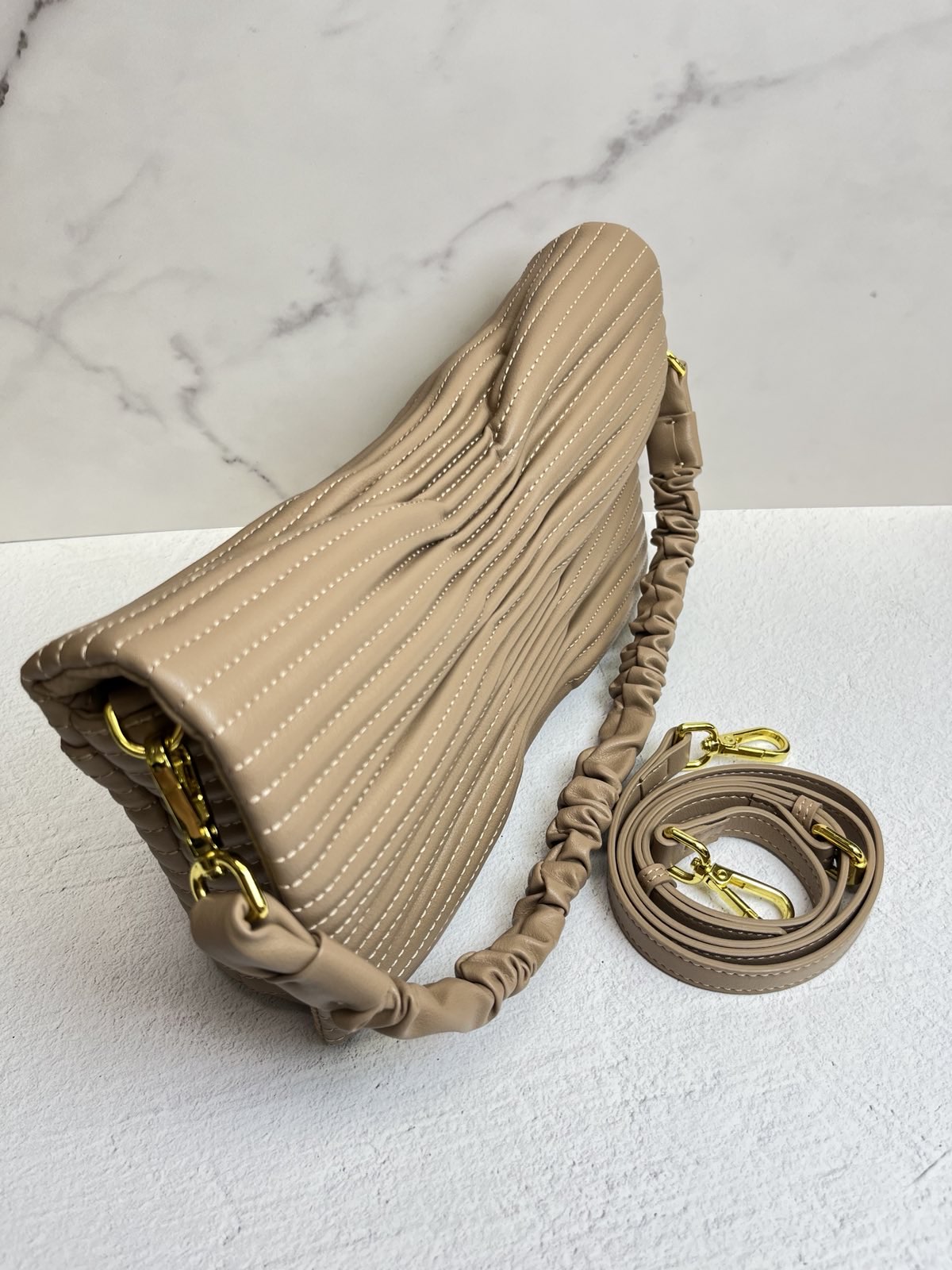 Genuine Leather Bag “Textured Grace”