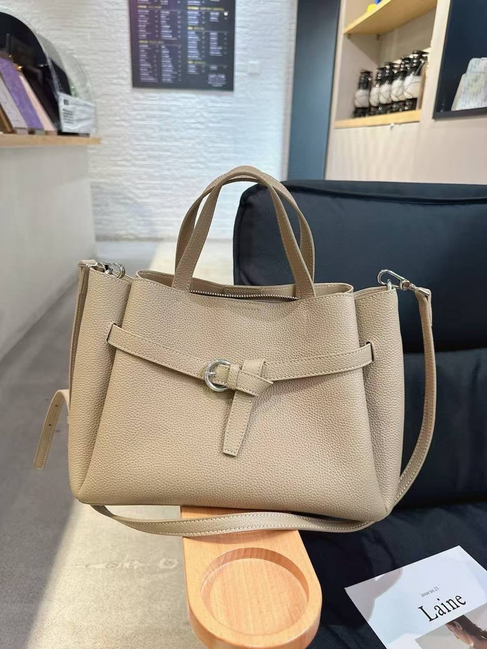 Urban Luxe Tote — Grain Leather Elegance &amp; Everyday Functionality