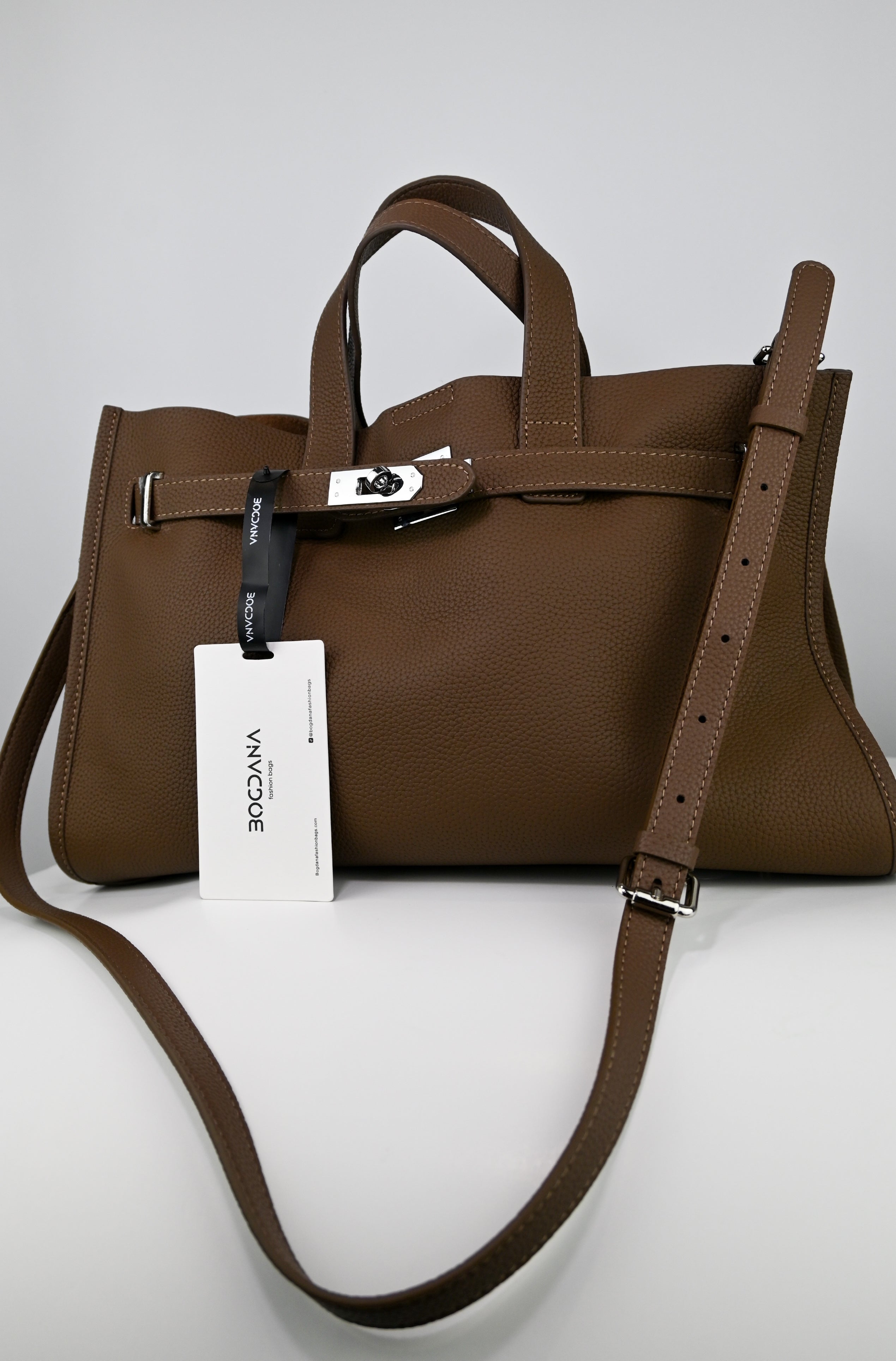 PRE-ORDER. Bogdana Urban Luxe Tote with Silver Hardware & Adjustable Strap – Women’s Shoulder Bag