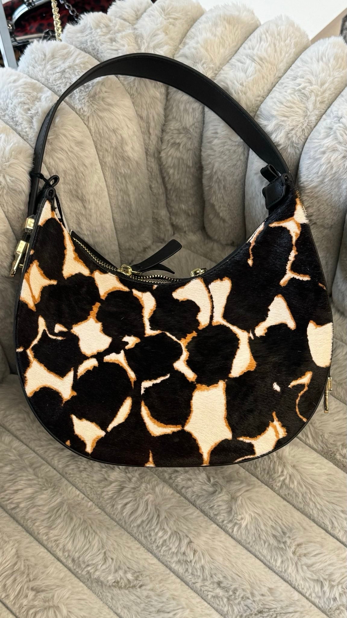 Genuine Leather and Fur Bag “Wild Elegance”