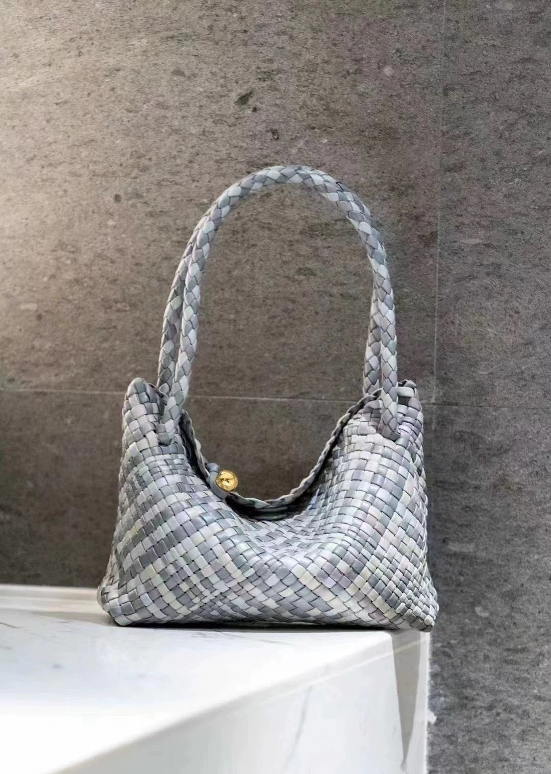 Handwoven Elegance – Genuine Leather Bag