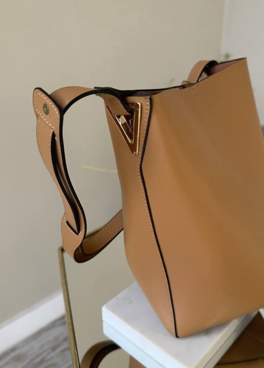 Elegant Genuine Leather Bag Set with Accessories