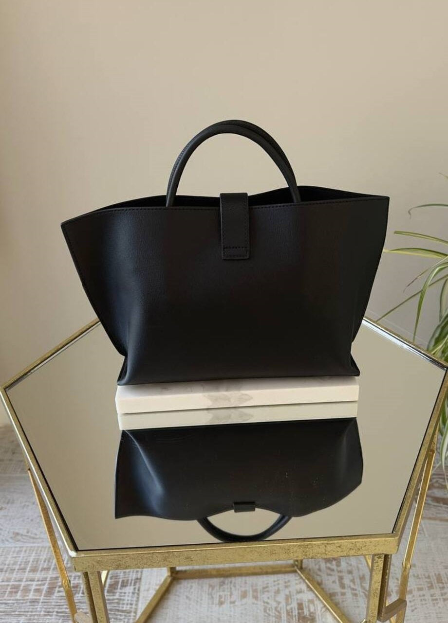 Tote Bag NATURAL LEATHER with Long Adjustable Strap