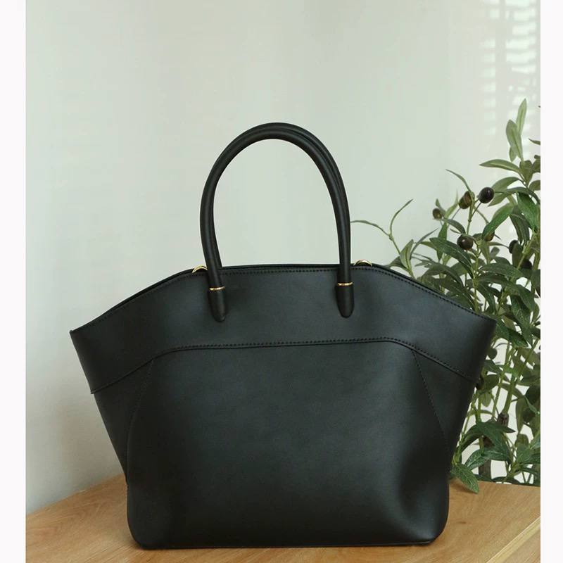 Gleam Luxe — Genuine Leather Tote Bag with a Metallic Shine ✨