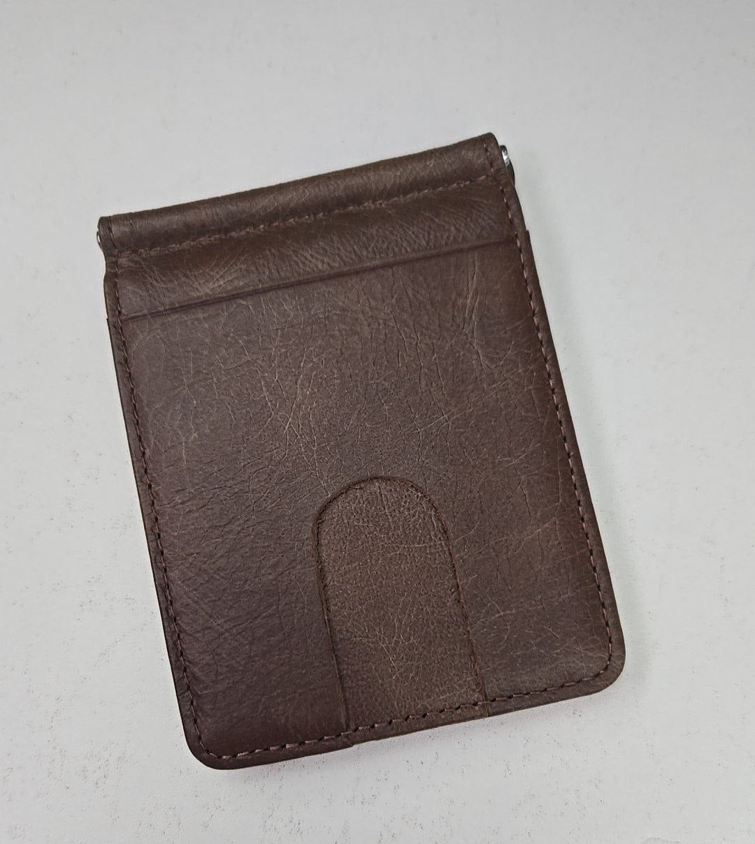 Genuine Leather Money Clip Wallet – Slim Card Holder for Men & Women