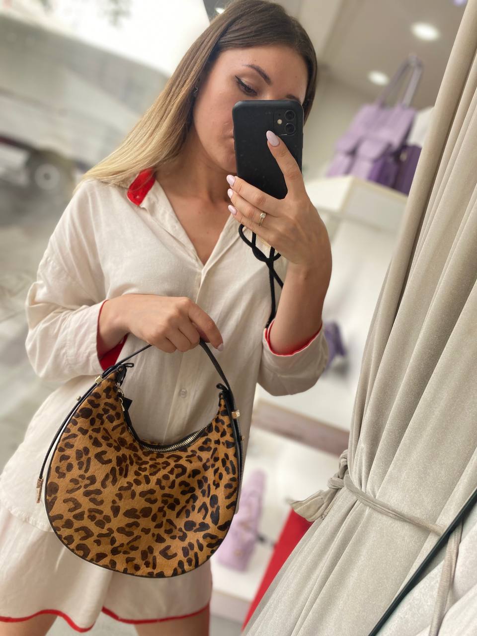 Bella Fierce – Italian Bag Made of Genuine Leather and Fur