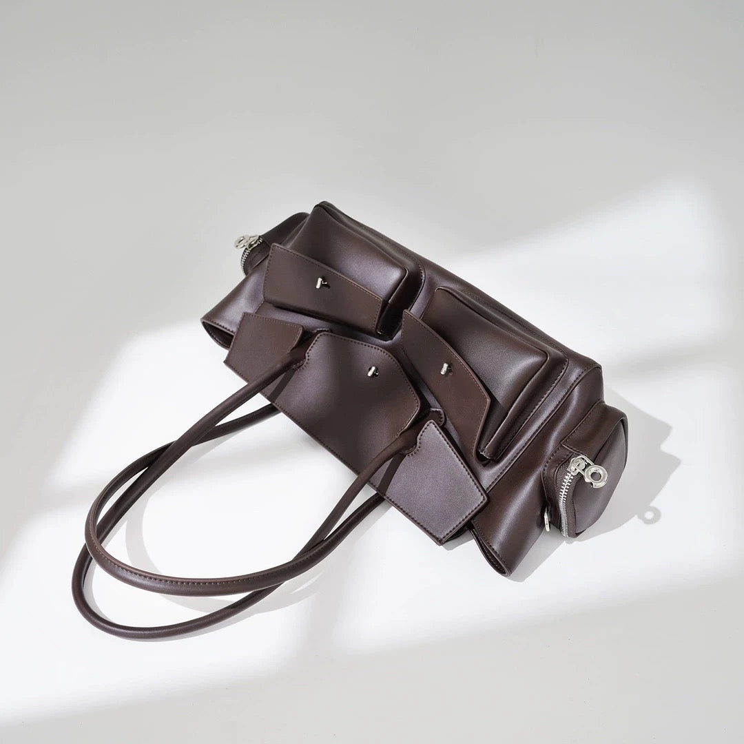 Cultivator — Genuine Leather Tote Bag with Utility Pockets