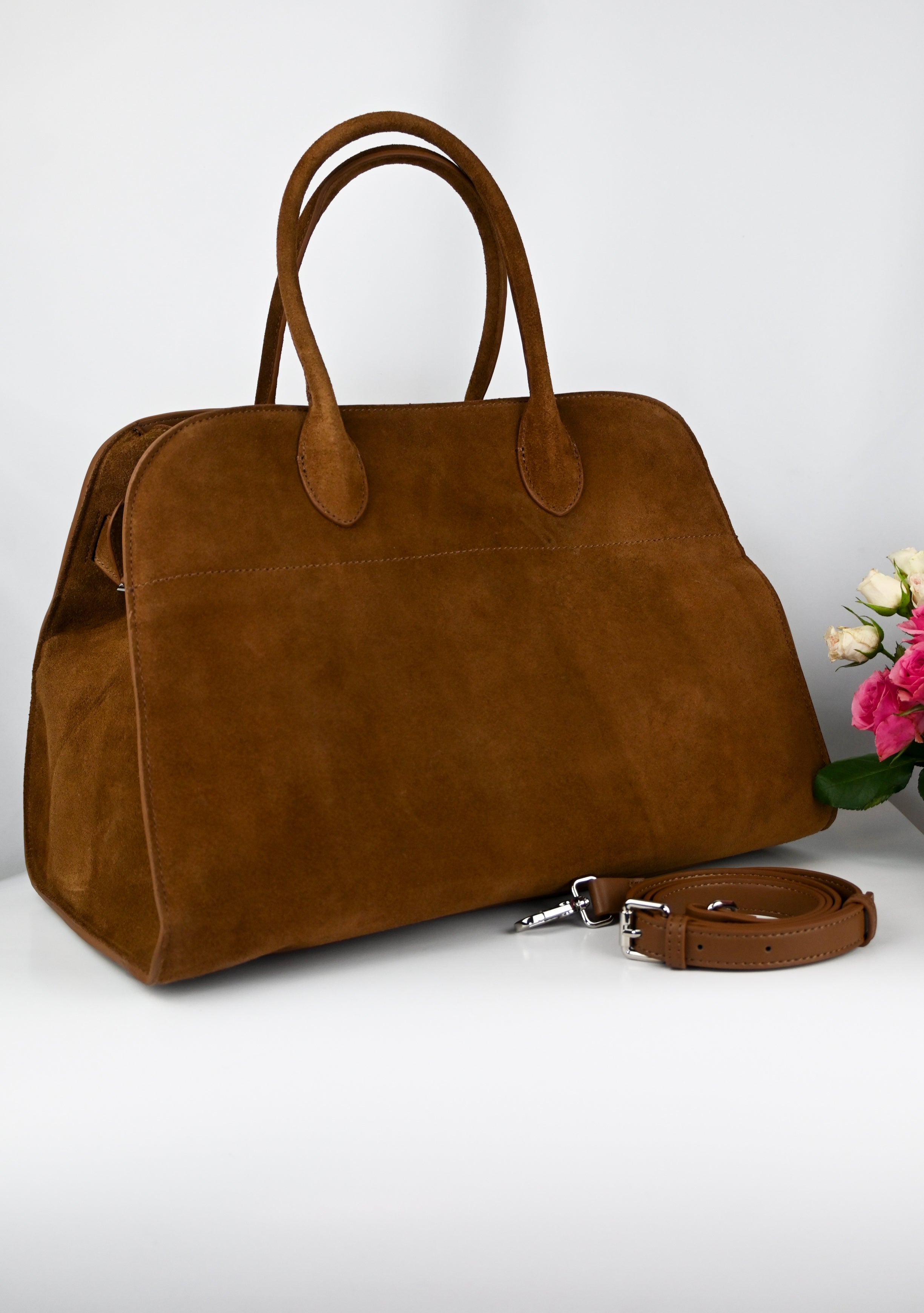 Velour Elegance – The Ultimate Italian Suede Handbag