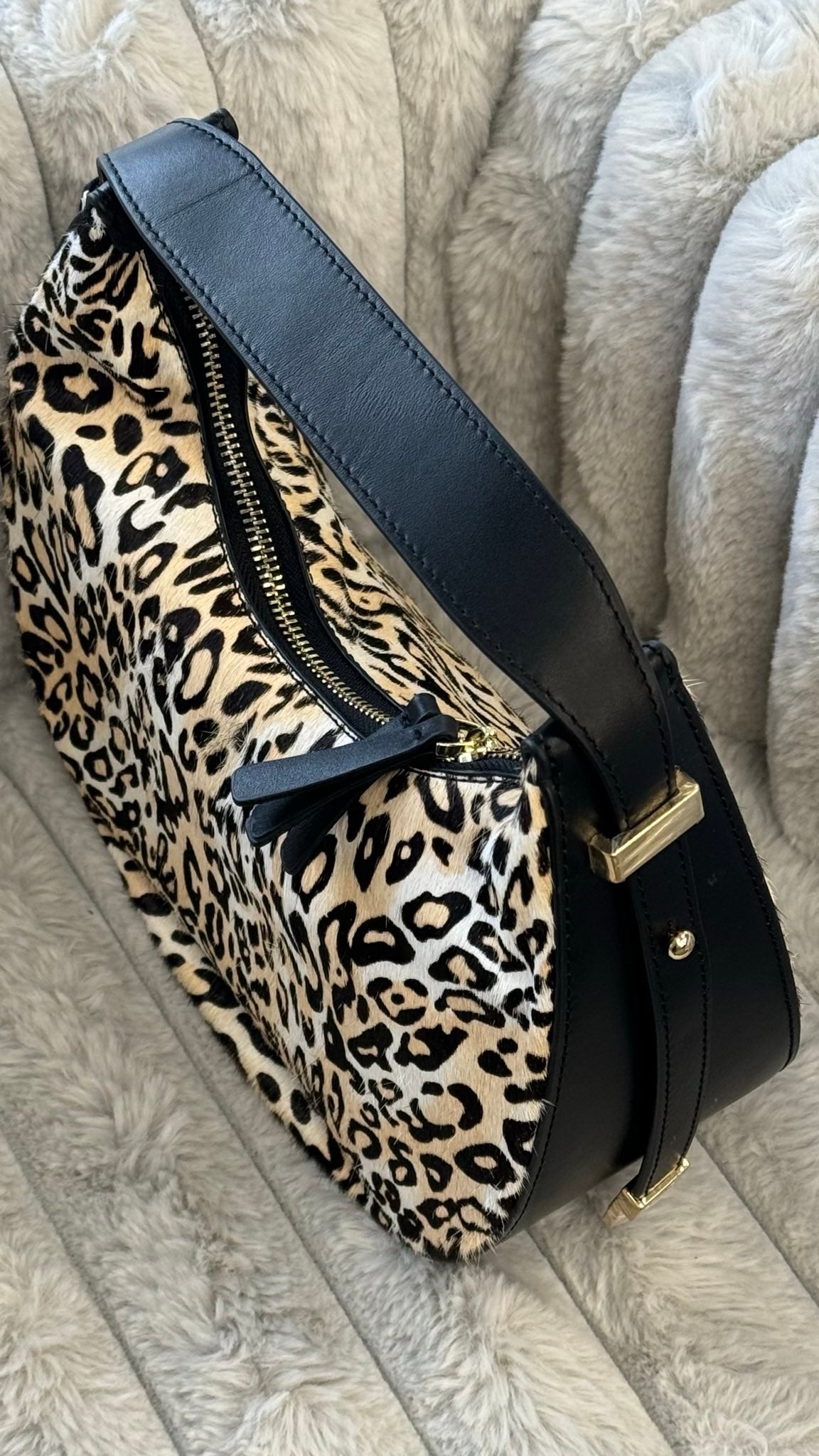 Genuine Leather and Fur Bag “Wild Elegance”